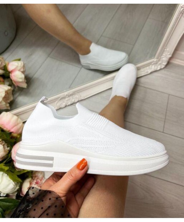 LADIES WOMENS SLIP ON SOCK WEDGE SNEAKERS CLASSIC JOGGING PUMPS SHOES TRAINERS