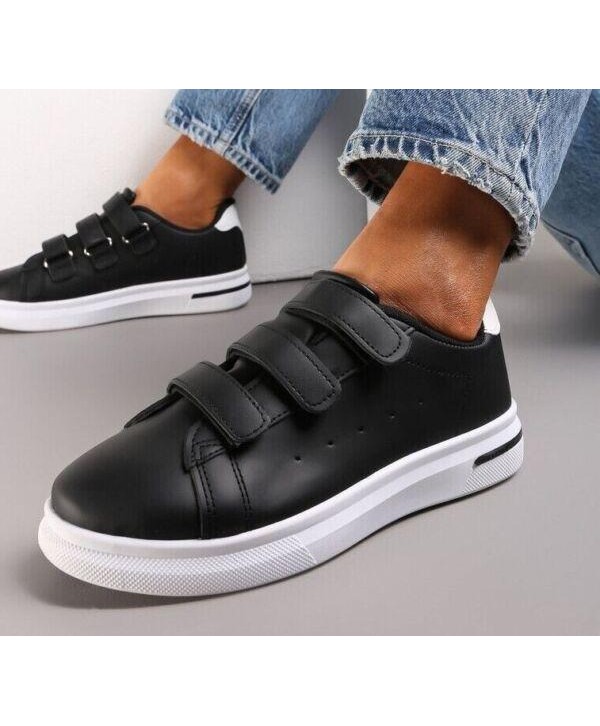 Womens Ladies Trainers Sneakers Water Proof Easy Fastening School Plimsole Shoes