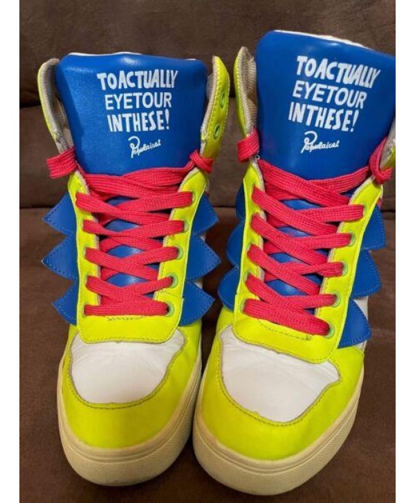 Papulaical flashy and cosplay hightop court sneakers