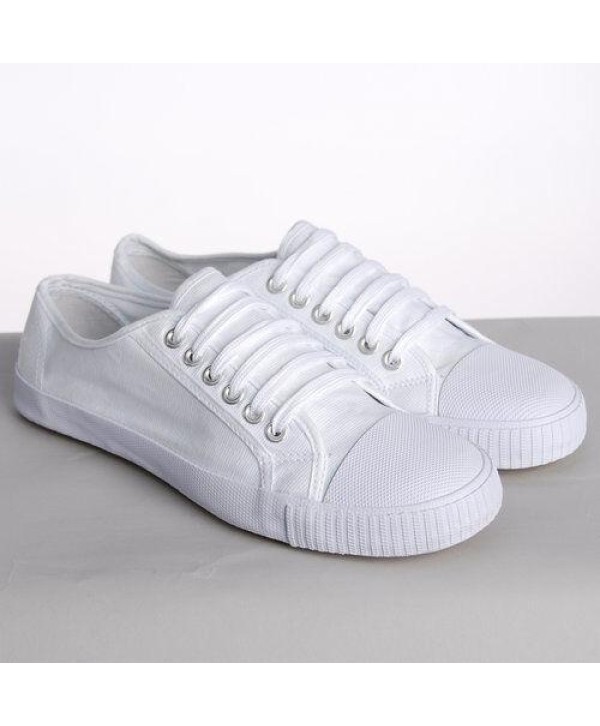WHITE OR BLACK LACE UP CANVAS PLIMSOLES MENS WOMENS PLIMSOLLS PUMPS BRAND NEW 