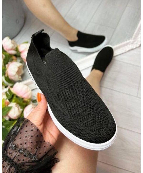 LADIES WOMENS SLIP ON SOCK WEDGE SNEAKERS CLASSIC JOGGING PUMPS SHOES TRAINERS