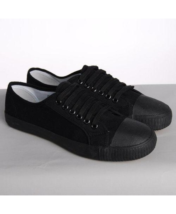 WHITE OR BLACK LACE UP CANVAS PLIMSOLES MENS WOMENS PLIMSOLLS PUMPS BRAND NEW 