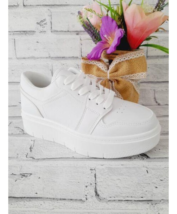 WOMENS LADIES PLATFORM CHUNKY SOLE TRAINERS PUMPS SNEAKERS LACE NEW SHOES SIZE