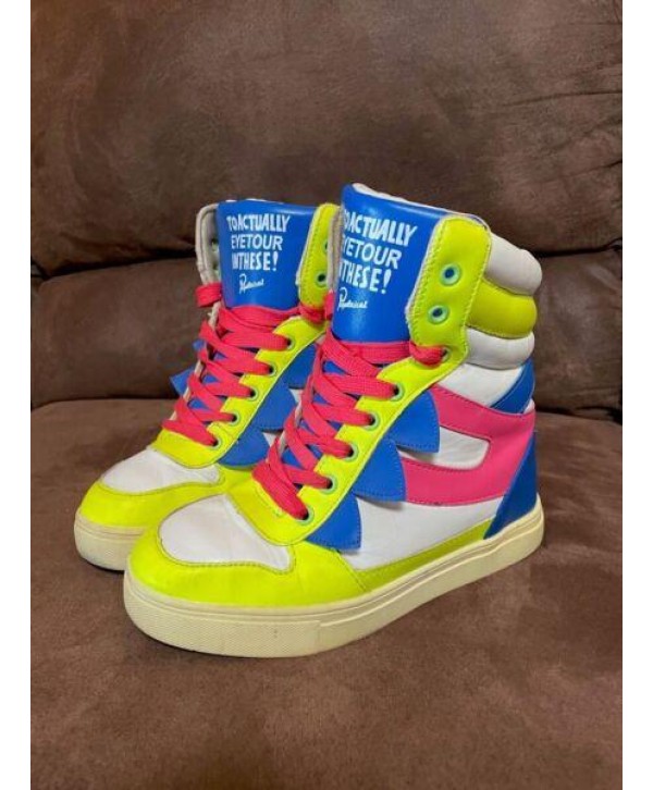 Papulaical flashy and cosplay hightop court sneakers