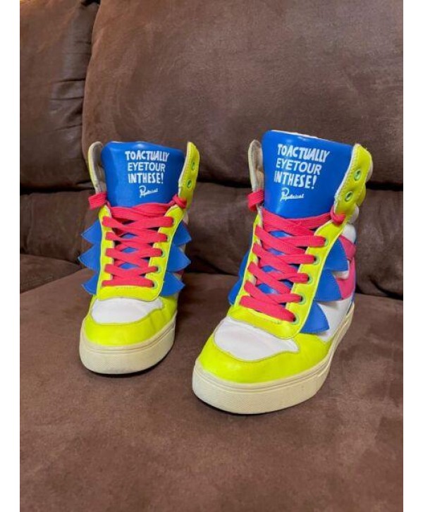 Papulaical flashy and cosplay hightop court sneakers