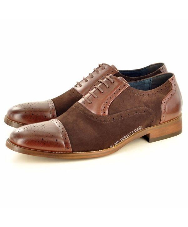 Mens Formal Office Shoes Brogue Leather Lined Lace Up Shoes Size 7 8 9 10 11 12