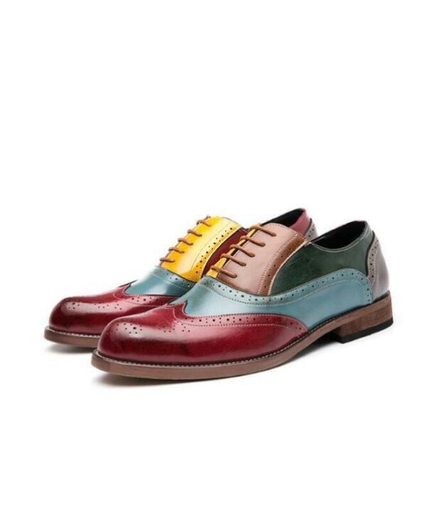 Mens New Fashion Multicolor Lace Up Dress Formal British Brogue Oxford Shoes F