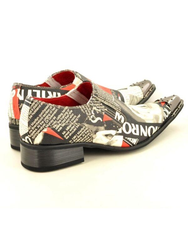 Mens Retro Marilyn Monroe Print Vintage Slip On Shoes Leather Lined UK Size 6-12