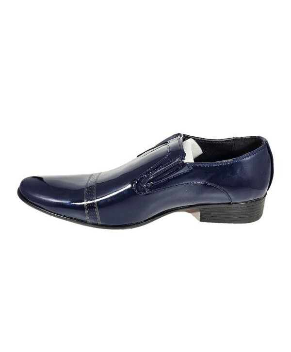Mens Padded Slip On Brogues Wedding Smart Formal Office Party Blue Shoes Size