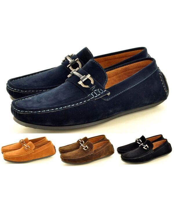 New Men's Faux Suede Casual Loafers Moccasins Slip on Shoes Avail. UK Sizes 6-11