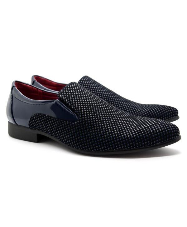 NEW MENS SLIP ON FAUX SUEDE PATENT DRESS PARTY ITALIAN SUIT SHOES UK SIZE 6-12