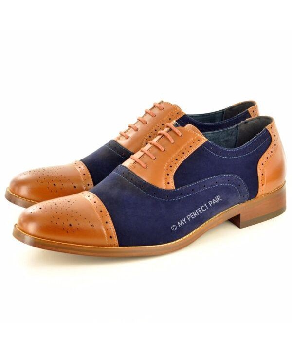 Mens Formal Office Shoes Brogue Leather Lined Lace Up Shoes Size 7 8 9 10 11 12