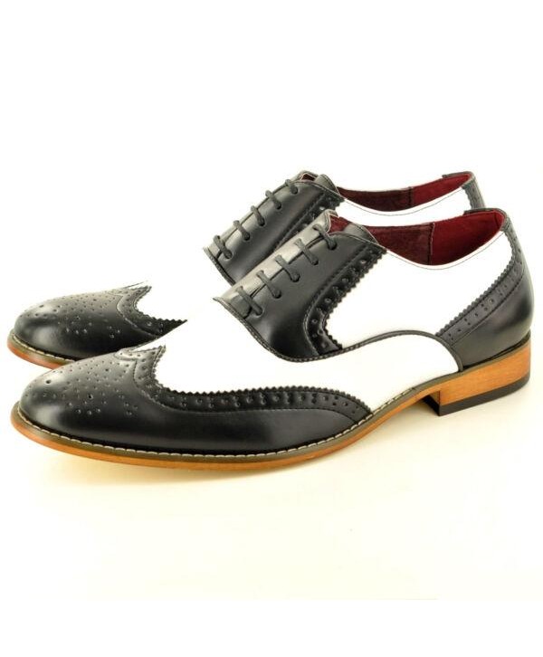 Mens Formal/Casual Lace Up Black White Dance shoes Leather Lined UK Sizes 7-11 