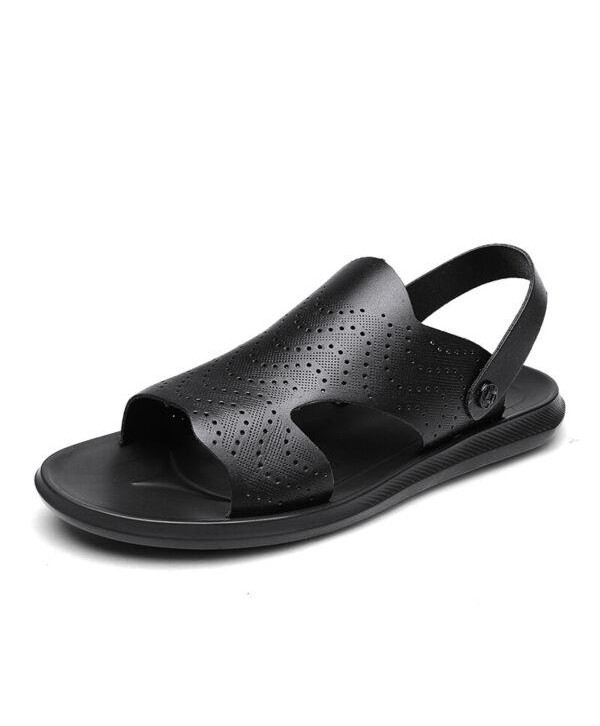 Mens Summer Shoes Flat Sandals Outdoor Sand Beach Cut Off Hollow Out Slip On Hot
