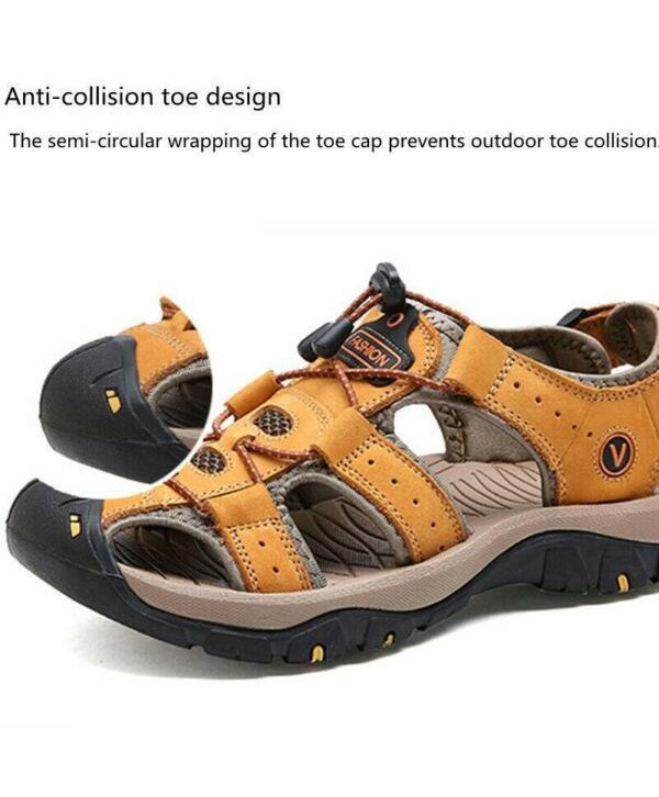 Summer Beach Water Shoes Mens Closed Toe Hiking Fisherman Sport Outdoor Sandals 