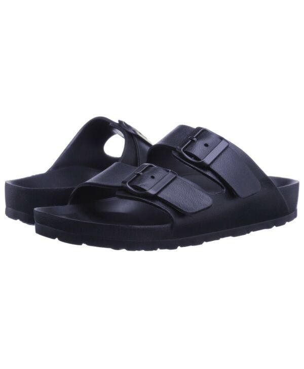 Mens Double Strap Buckle Slide Soft Footbed Sandal Beach Shower Pool 7-12.5