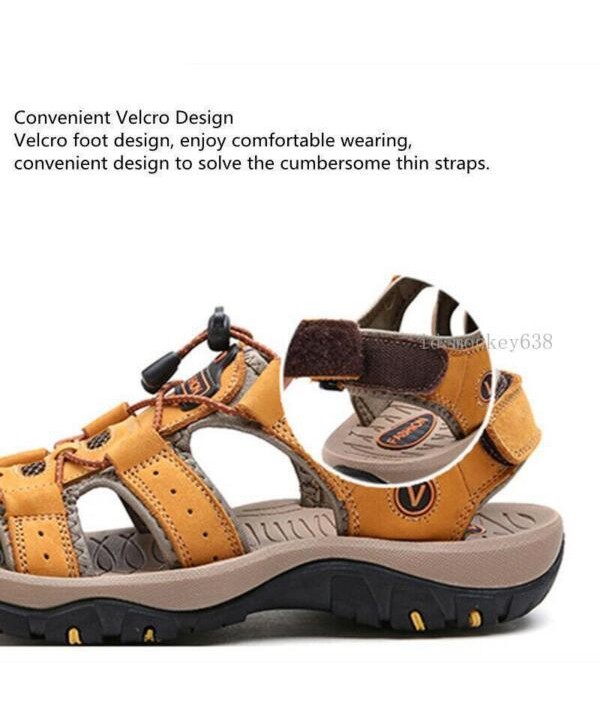 Summer Beach Water Shoes Mens Closed Toe Hiking Fisherman Sport Outdoor Sandals 