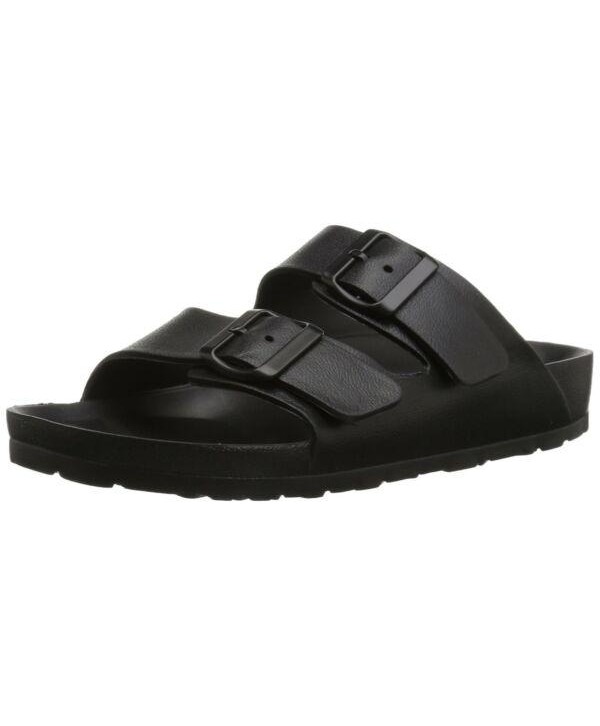 Mens Double Strap Buckle Slide Soft Footbed Sandal Beach Shower Pool 7-12.5