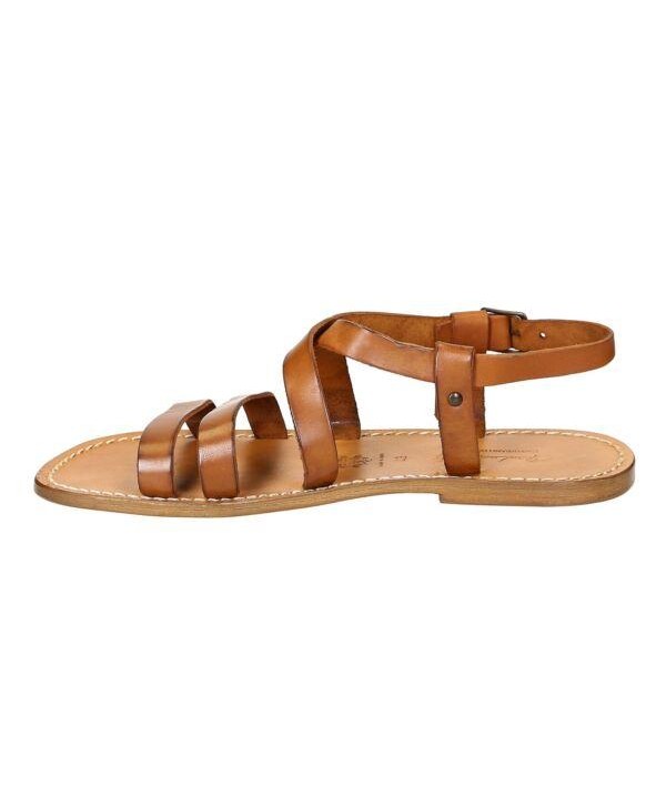 Handmade in Italy franciscan men's strappy sandals in tan veritable leather