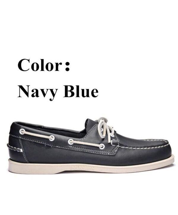 Men's Genuine Leather Casual Shoes Comfortable Soft Flat Loafers Driving Shoes