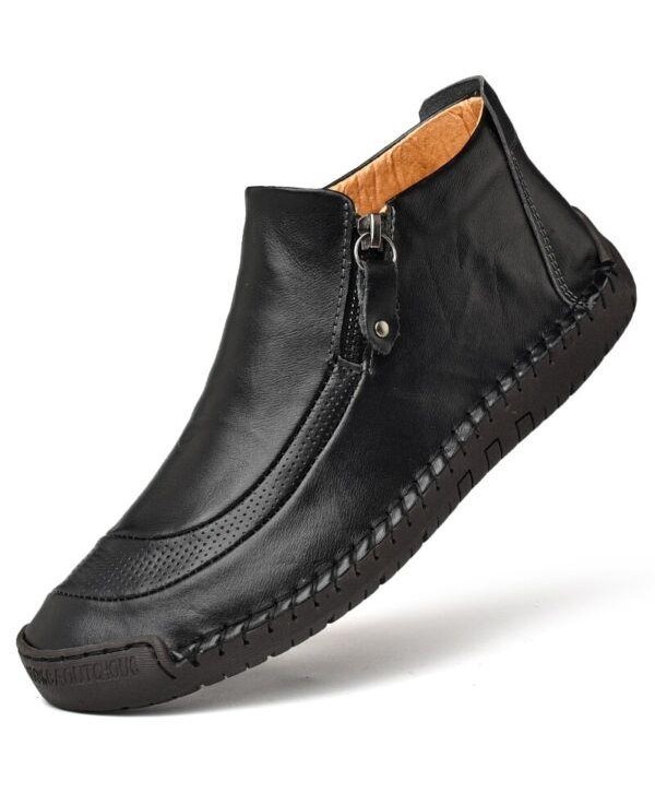 Genuine Leather Men Ankle Boots Casual Shoes Comfortable Sneakers Moccasins 