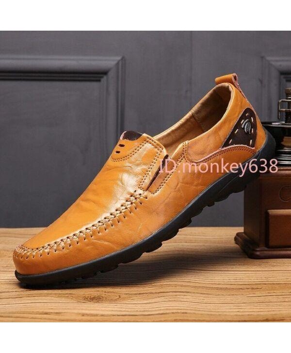Genuine Leather US6-12 Men's Casual Shoes Loafers Slip-on Driving Shoes