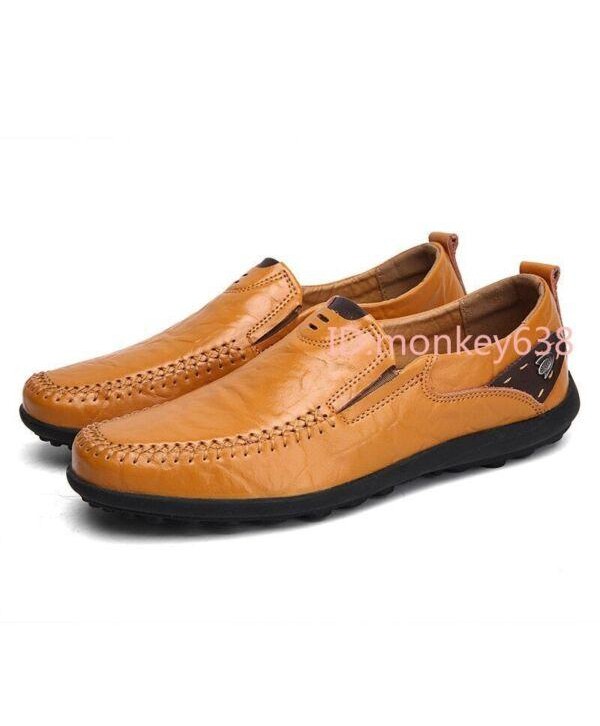 Genuine Leather US6-12 Men's Casual Shoes Loafers Slip-on Driving Shoes