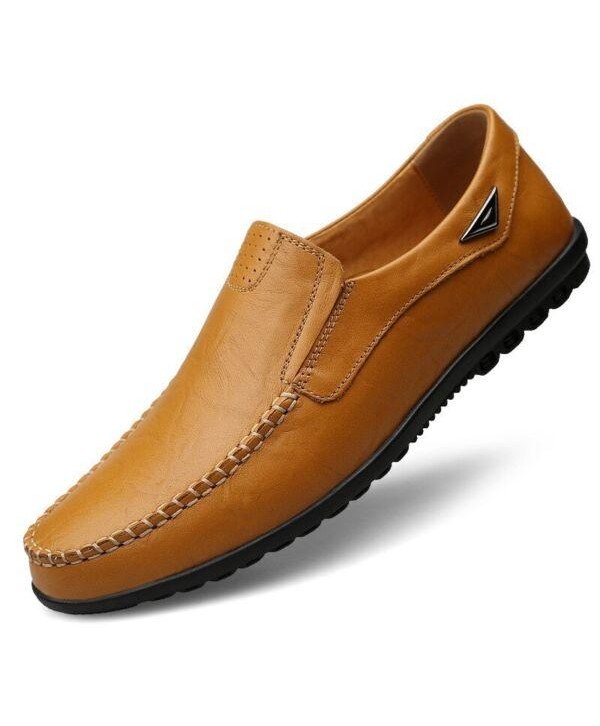 Men's Casual Shoes Genuine Leather Loafers Moccasins Breathable Slip on Shoes 