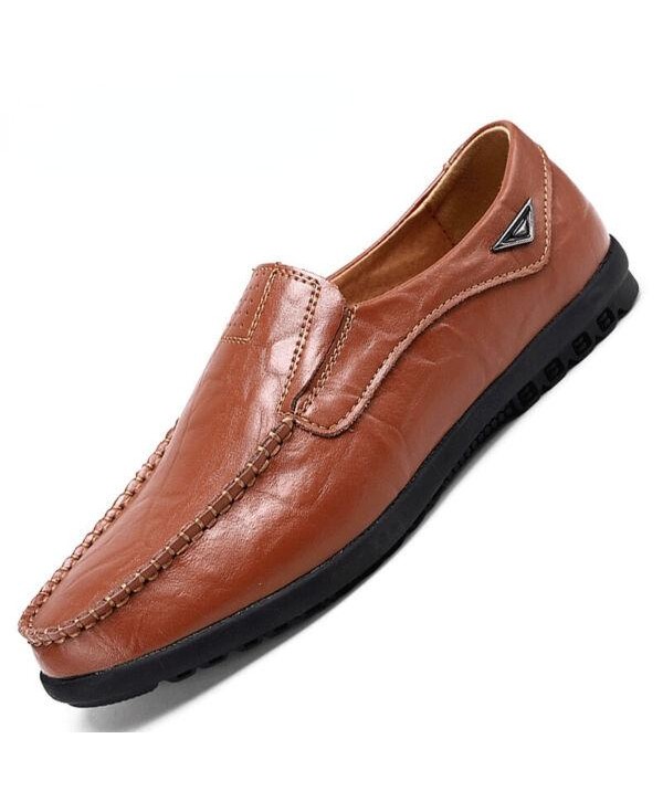 Men's Casual Shoes Genuine Leather Loafers Moccasins Breathable Slip on Shoes 
