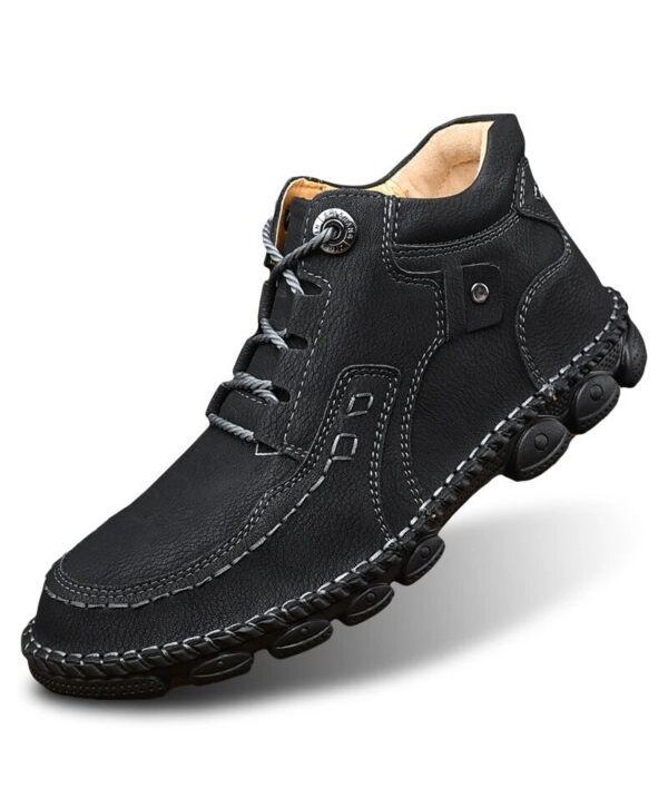 Fashion Handmade Men's Lace-up Ankle Boots Comfortable Soft Casual Leather Boots