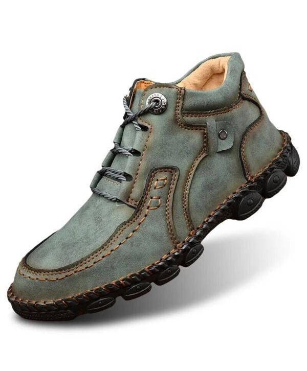 Fashion Handmade Men's Lace-up Ankle Boots Comfortable Soft Casual Leather Boots