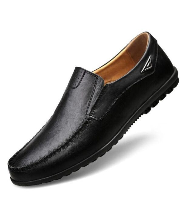 Men's Casual Shoes Genuine Leather Loafers Moccasins Breathable Slip on Shoes 