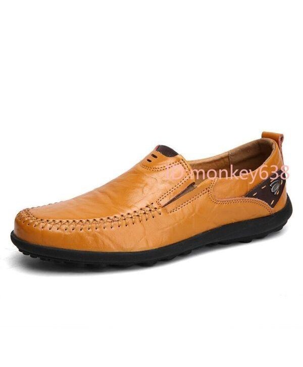 Genuine Leather US6-12 Men's Casual Shoes Loafers Slip-on Driving Shoes