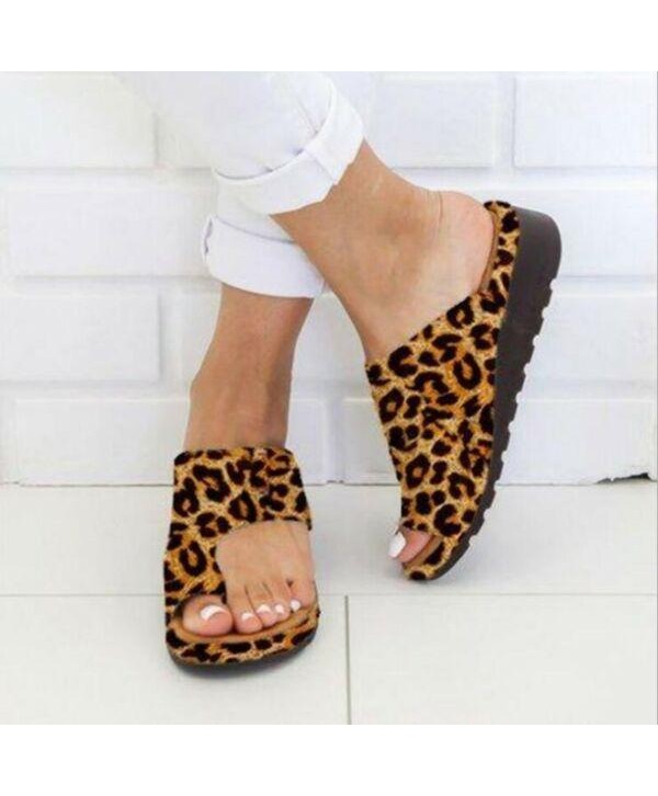 Summer Women Comfy Platform Sandals Shoes Faux Leather With Bunion Corrector