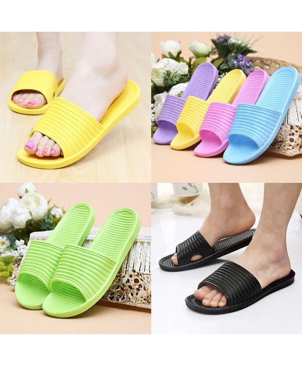 Indoor Shower Bath Slippers Women & Men Non-Slip Home Bathroom Sandals Shoes