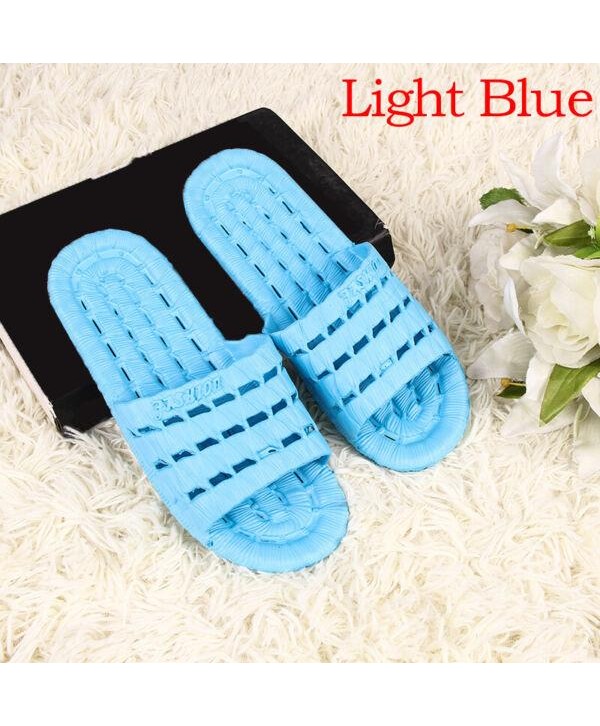 Indoor Shower Bath Slippers Women Men Non-Slip Home Bathroom Flat Shoes