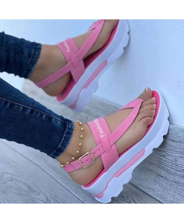 Sandalias De Cuña Para Mujer Chanclas Casual Plataforma Zapatillas Moda Verano
