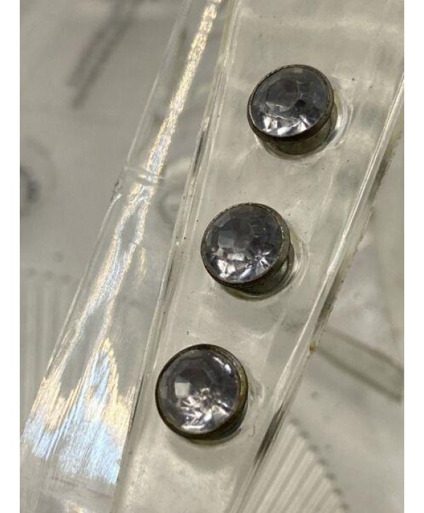 Clear Jelly Womans Size 10 T Strap Sandals Flats Rhinestones Ankle Wrap Buckle